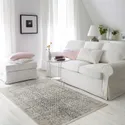 IKEA MANSTRUP МАНСТРУП, килим, короткий ворс, сірий патинований / квітковий візерунок, 160x230 см 404.467.06 фото thumb №3