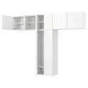 IKEA PLATSA ПЛАТСА, гардеробна шафа з 8 дверцятами, білий ФОННЕС / білий, 320x42x241 см 294.369.78 фото thumb №1