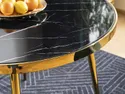Стол кухонный SIGNAL CALVIN, чёрный / золотой, 100x100 фото thumb №2