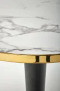 Обеденный стол HALMAR MORATA 79x79 см, белый мрамор / черный / золотой фото thumb №7