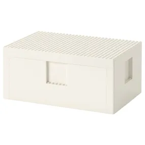 IKEA BYGGLEK БЮГГЛЕК, коробка LEGO® з кришкою, білий, 26x18x12 см 503.721.87 фото