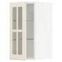 IKEA METOD МЕТОД, навісна шафа,полиці / скляні дверцята, білий / БУДБІН кремово-білий, 30x60 см 993.949.89 фото