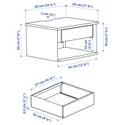 IKEA STOMSÖ СТОМСЁ, настенный прикроватный столик, имитация березы белый/синий, 36x29x20 см 705.678.05 фото thumb №10