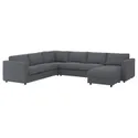 IKEA VIMLE ВИМЛЕ, углов 5-мест диван-кровать+козетка, Окрашенный в средне-серый цвет 095.452.66 фото thumb №1