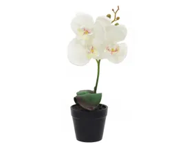 BRW штучна орхідея в горщику 30 см біла 090881 фото
