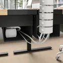 IKEA MITTZON МИТТЗОН, письменный стол, дуб / черный, 140x60 см 795.280.51 фото thumb №5