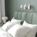 IKEA TÄLLÅSEN ТЭЛЛОСЕН, каркас кровати с обивкой, Кулста серо-зеленый / Лёнсет, 140x200 см 895.147.65 фото thumb №7