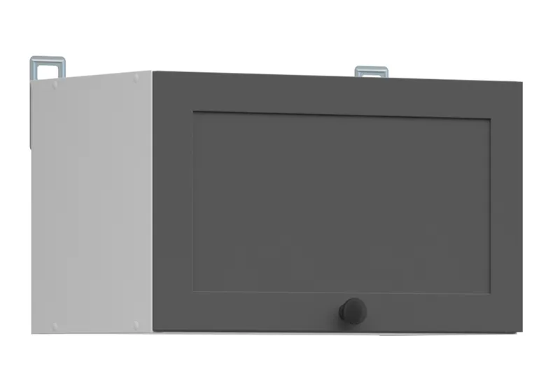 BRW Верхний кухонный шкаф Junona Line 50 см навесной графит, белый/графит GO/50/30-BI/GF фото №2