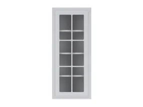 BRW Верхний кухонный шкаф Верди 40 см правый с дисплеем светло-серый матовый, греноловый серый/светло-серый матовый FL_G_40/95_PV-SZG/JSZM фото