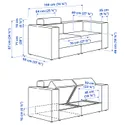 IKEA JÄTTEBO ЭТТЕБО, 2-местный модульный диван, с подголовником / Самсала темно-желто-зеленый 495.104.01 фото thumb №9