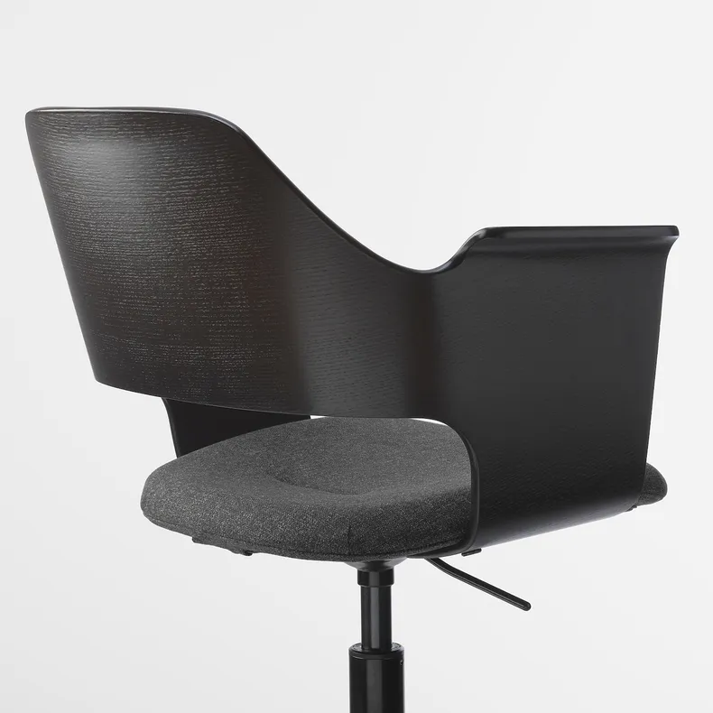 IKEA FJÄLLBERGET ФЙЕЛЛЬБЕРГЕТ, крісло для конференцій, okl попелястий чорний / Gunnared темно-сірий 004.852.43 фото №3