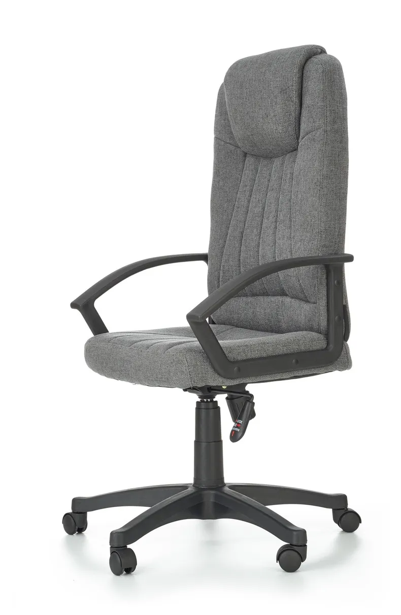 Крісло комп'ютерне офісне обертове HALMAR RINO сірий, тканина фото №3
