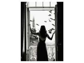 BRW плакат Жінка в Парижі 50x70 см 077183 фото