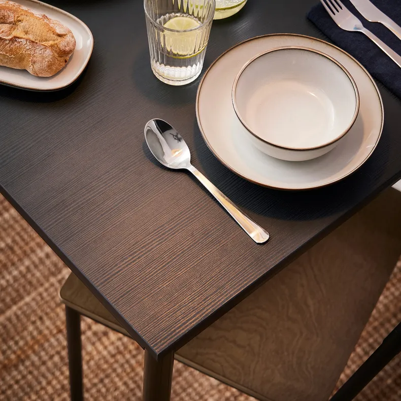 IKEA SANDSBERG САНДСБЕРГ / SANDSBERG САНДСБЕРГ, стіл+2 стільці, чорний/чорний, 67x67 см 994.204.17 фото №4