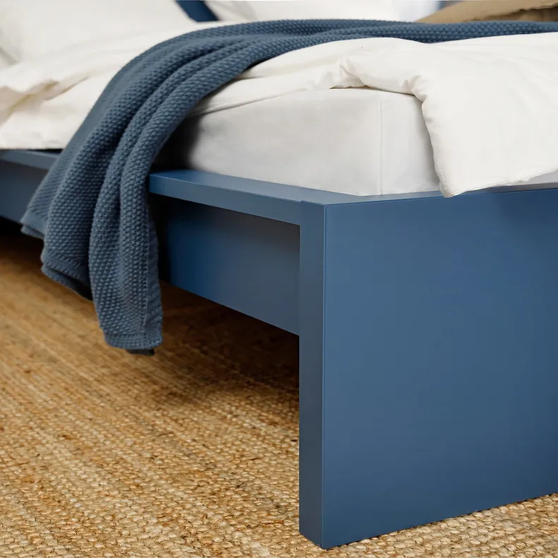 IKEA MALM МАЛЬМ, каркас кровати, синий/Линдбоден, 160x200 см 795.599.38 фото №8