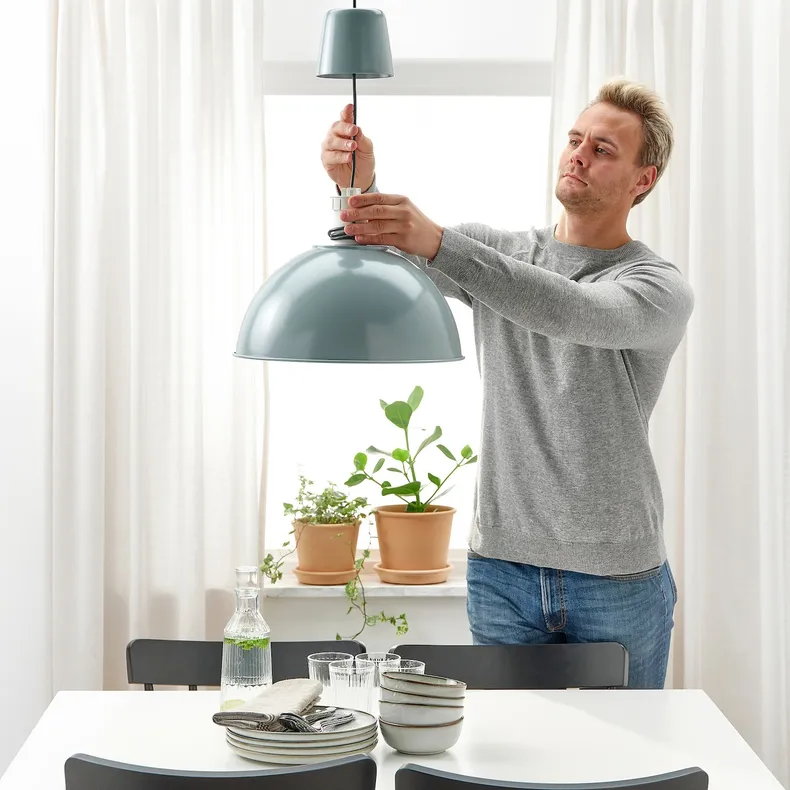 IKEA SKURUP СКУРУП, підвісний світильник, бірюза, 38 см 205.081.06 фото №3