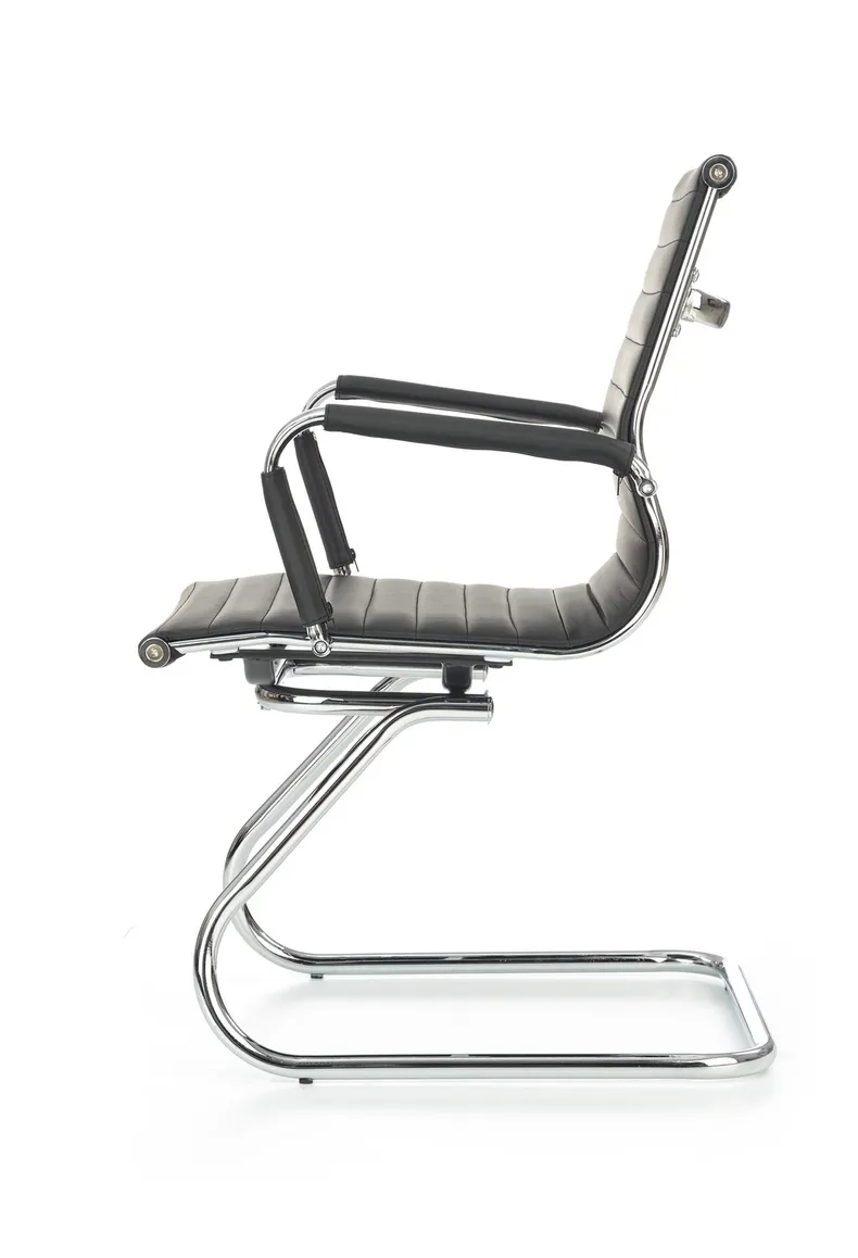 Офісне крісло HALMAR PRESTIGE SKID екошкіра, чорний фото №6