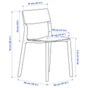 IKEA MELLTORP МЕЛЬТОРП / JANINGE ЯНІНГЕ, стіл+2 стільці, білий / білий, 75 см 995.564.82 фото thumb №6