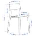 IKEA MELLTORP МЕЛЬТОРП / JANINGE ЯН-ИНГЕ, стол и 2 стула, белый / белый, 75 см 995.564.82 фото thumb №6