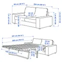 IKEA VIMLE ВИМЛЕ, 2-местный диван-кровать, с широкими подлокотниками / средне-серый цвет 295.452.51 фото thumb №9