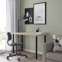 IKEA MITTCIRKEL МИТТЦИРКЕЛЬ / ADILS АДИЛЬС, письменный стол, яркий эффект сосны черный, 120x60 см 595.085.39 фото thumb №4