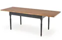 Обідній стіл розкладний HALMAR Rococo 140-220x80 см дуб, чорний фото thumb №4