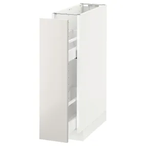 IKEA METOD МЕТОД, напол шкаф / выдв внутр элем, белый / светло-серый, 20x60 см 091.648.36 фото