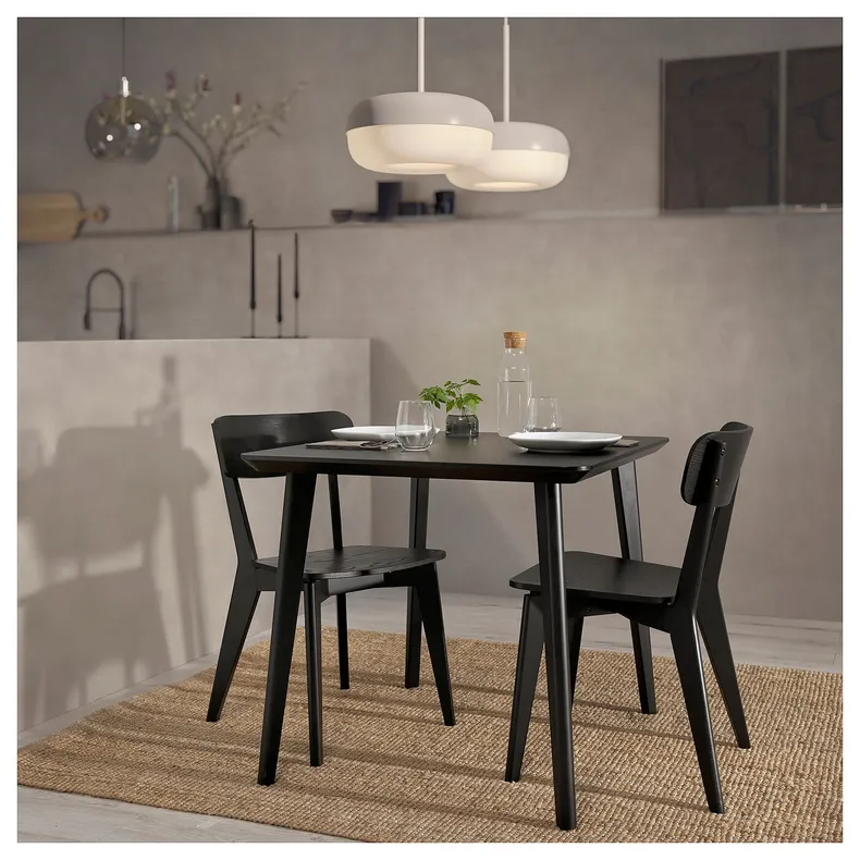 IKEA LISABO ЛІСАБО, стіл, чорний, 88x78 см 605.637.80 фото №4