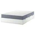 IKEA NORDLI НОРДЛІ, каркас ліжка з відд д/збер і матрац, білий/ВАЛЕВОГ жорсткий, 140x200 см 795.376.87 фото thumb №1