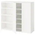 IKEA PLATSA, тумба для обуви, Белый/фондовый белый, 140x42x123 см 595.858.77 фото thumb №1