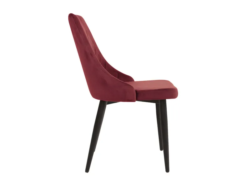 BRW Alvar, Комплект из 2 стульев бордового цвета (металлические ножки), бордовый/черный SJ80_36-N_METAL_2SZT-BORDO фото №3