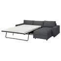 IKEA VIMLE ВІМЛЕ, 3-місний диван із кушеткою, з широкими підлокітниками / ХАЛЛАРП сірий 295.370.86 фото thumb №1