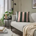 IKEA IDGRAN ІДГРАН, чохол на подушку, смужки/рожево-зелений, 50x50 см 805.802.41 фото thumb №3