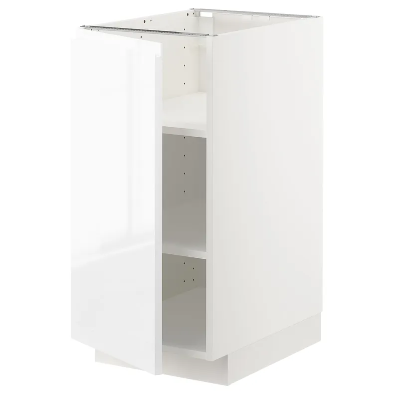 IKEA METOD МЕТОД, напольный шкаф с полками, белый / Воксторп глянцевый / белый, 40x60 см 794.684.86 фото №1