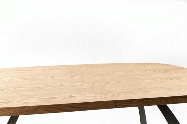 Обідній стіл розкладний HALMAR VELDON 160-200x90 см, стільниця - дуб натуральний, ніжки - чорний фото №15