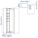 IKEA PAX ПАКС, додаткова кутова секція, 4 полиці, під білений дуб, 53x58x236 см 803.469.60 фото thumb №4
