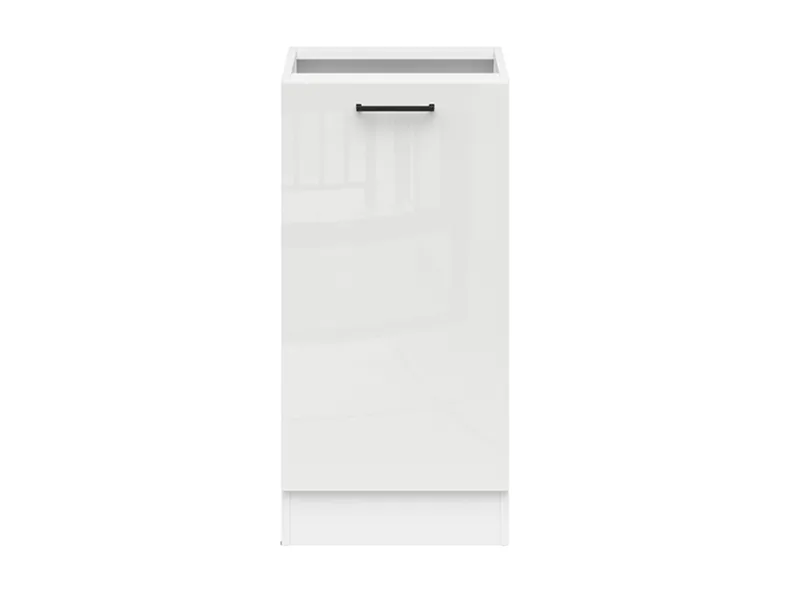 BRW Junona Line базовый шкаф для кухни 40 см левый мел глянец, белый/мелкозернистый белый глянец D1D/40/82_L_BBL-BI/KRP фото №1