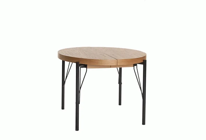Розкладний стіл HALMAR INFERNO 100-300х100 см, натуральний дуб - чорний фото №17