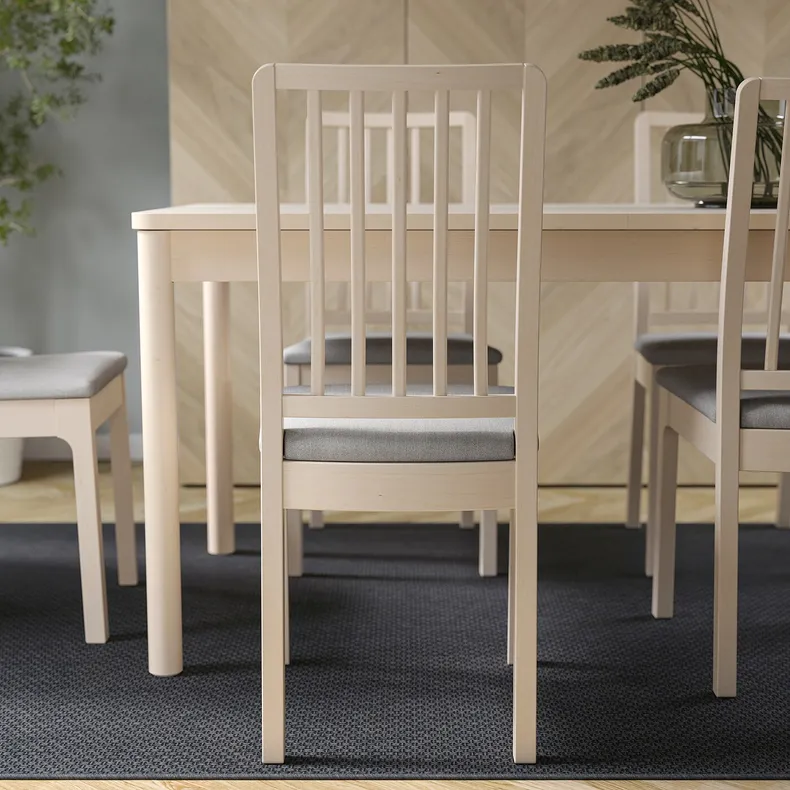 IKEA EKEDALEN ЕКЕДАЛЕН, стілець, береза / Оррста світло-сірий 003.410.23 фото №3