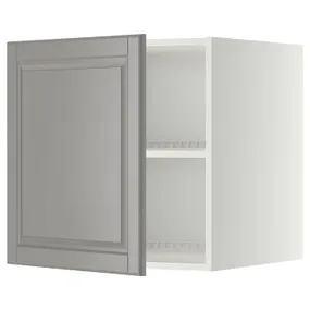 IKEA METOD МЕТОД, верхня шафа для холодильн / мороз кам, білий / сірий Бодбін, 60x60 см 994.591.98 фото