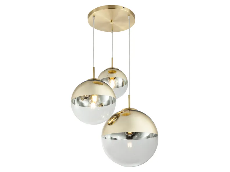 BRW Трехточечный подвесной светильник Varus из металла и золота 072428 фото №1