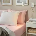 IKEA DVALA ДВАЛА, простыня натяжная, бледно-розовый, 140x200 см 403.576.58 фото thumb №3