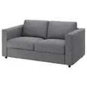 IKEA VIMLE ВИМЛЕ, чехол на 2-местный диван-кровать, Lejde серо-черный 294.344.27 фото thumb №2