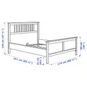 IKEA HEMNES ХЕМНЕС, каркас ліжка з матрацом, біла морилка / ВАЛЕВОГ жорсткий, 160x200 см 295.368.12 фото thumb №16