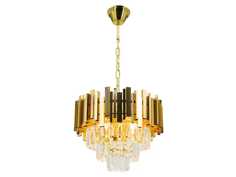 BRW Четырехпозиционный металлический подвесной светильник Valetta в золотом цвете 092941 фото №1