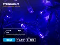 BRW Світловий ланцюг 100 LED 11 м синій 096419 фото thumb №4