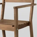IKEA ASKHOLMEN АСКХОЛЬМЕН, крісло з підлокітниками, вуличне, темно-коричневий 505.356.84 фото thumb №4