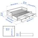 IKEA BRIMNES БРИМНЭС, кушетка с 2 матрасами / 2 ящиками, белый / Ефьялл твердый, 80x200 см 895.211.53 фото thumb №10