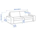 IKEA KIVIK КІВІК, 3-місний диван, Талміра середньо-сіра 294.847.71 фото thumb №7