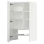 IKEA METOD МЕТОД, настінн шаф д / витяжки з полиц / дверц, білий / Voxtorp матовий білий, 60x100 см 095.042.37 фото